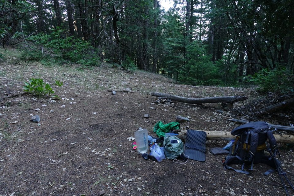  6:30pm. What camp looks like before setting up.&nbsp; 