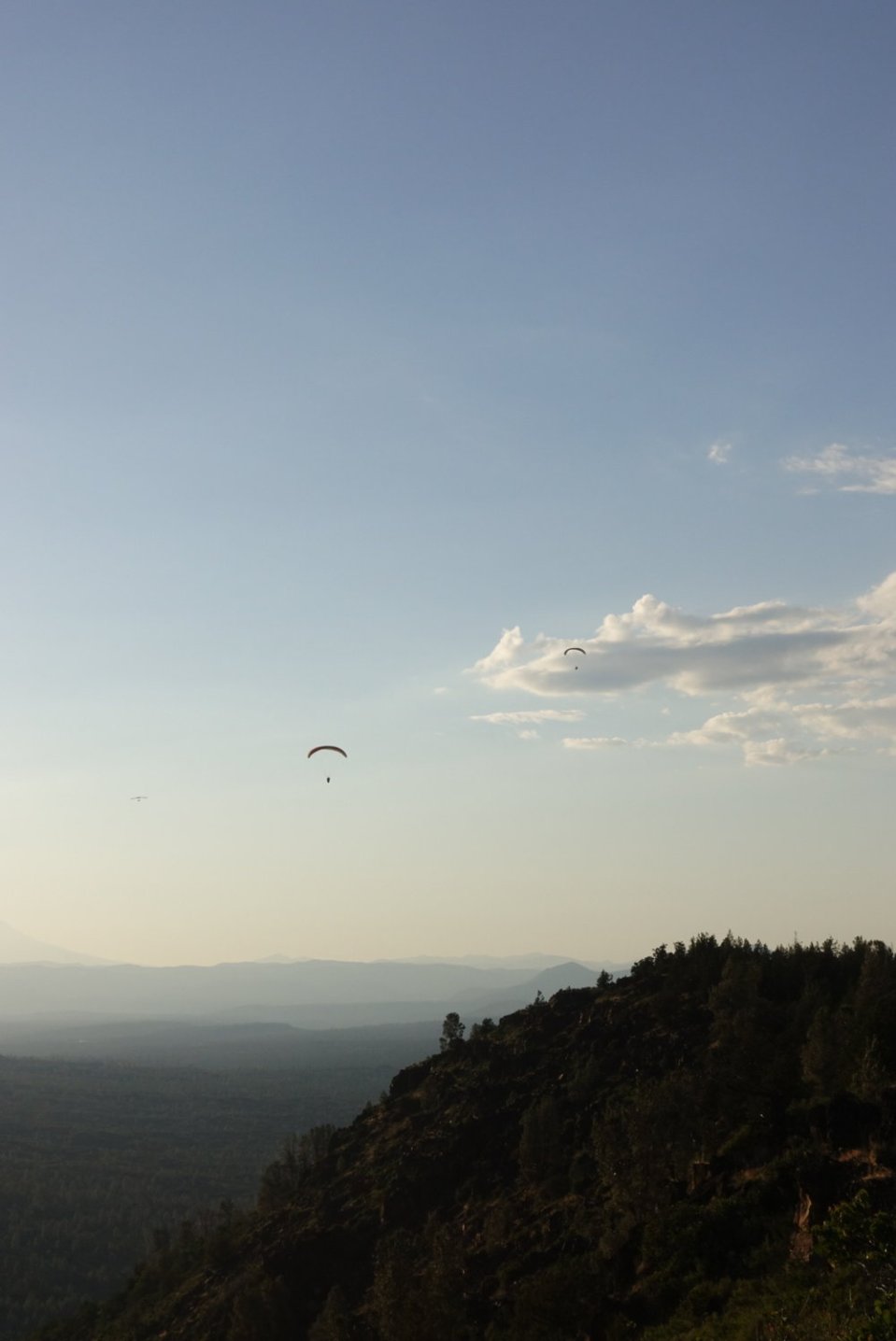  Just as the sun was setting we saw over 30 paragliders taking off up into the sky. 