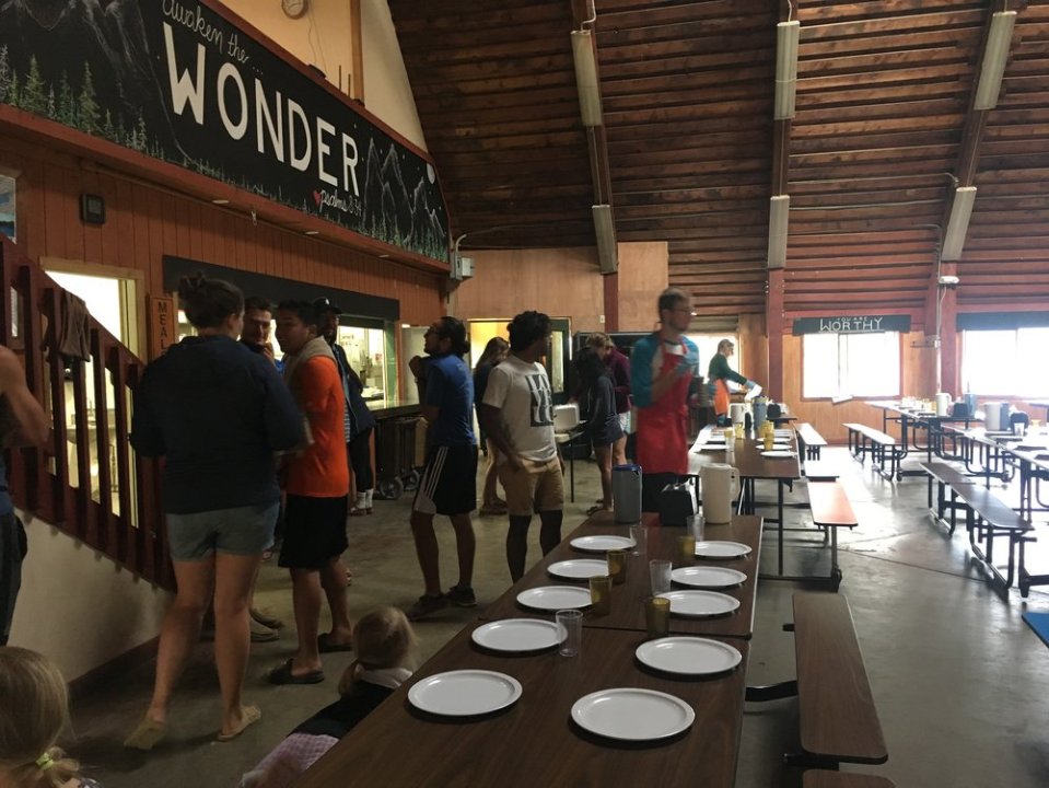  Dinner at the Youth Camp.&nbsp; 